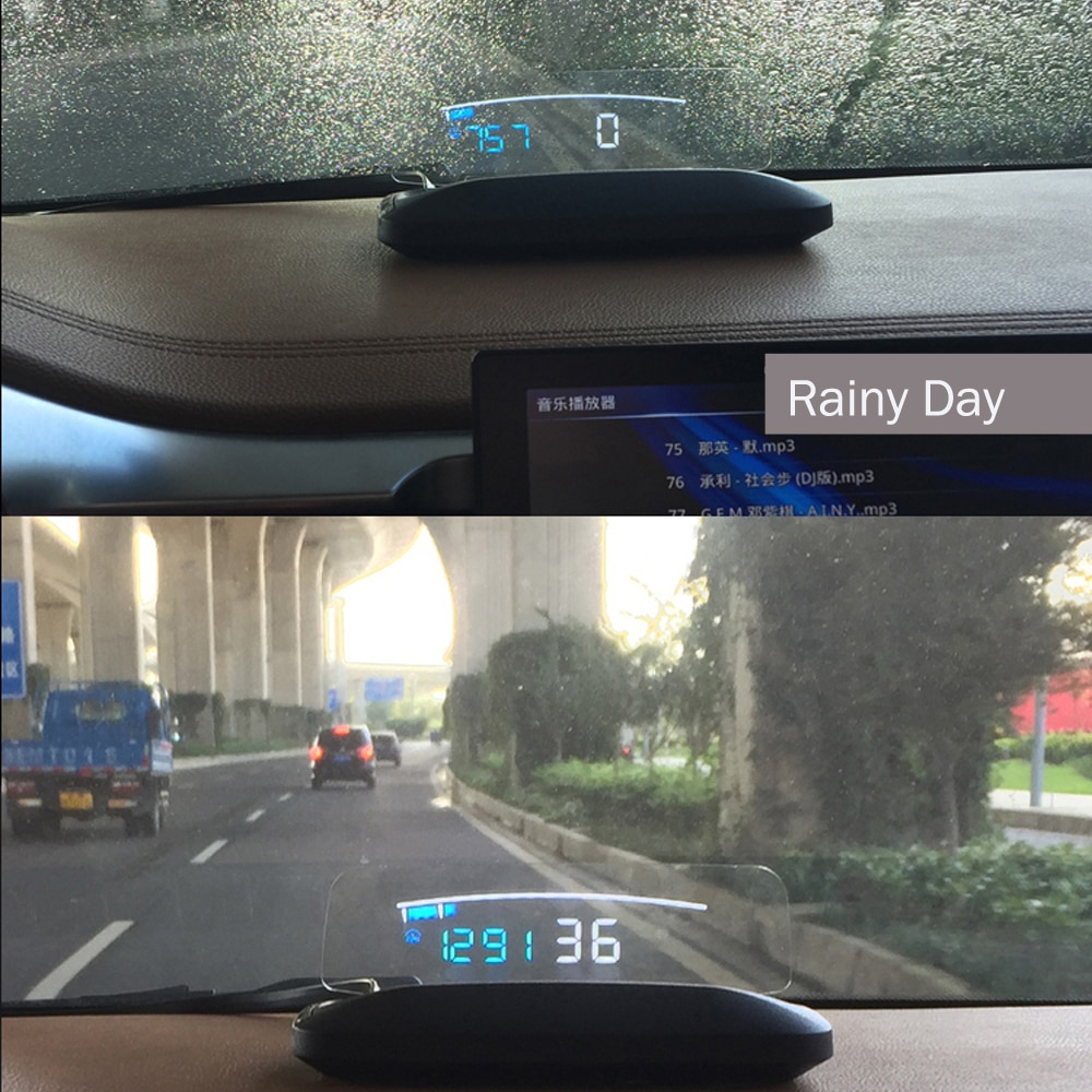 Eanop mirror 04 auto hud head-up display obd 2 skannerverktyg överhastighetsprojektor säkerhetslarmsystem