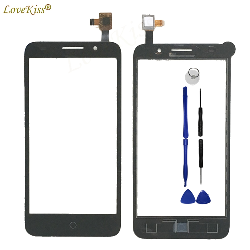 Panel frontal para teléfono móvil, cubierta de cristal digitalizador con Sensor de pantalla táctil LCD, compatible con modelo de teléfono móvil, modelo de 5,0, 5015D, 5015A, 5015X, OT5015, 5015