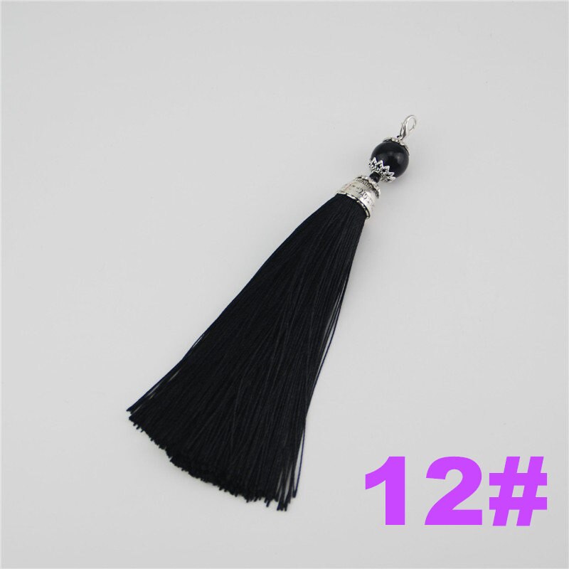 Rayon Bead Tassels 15cm 10pcs Handmade Supplies For Jewelry Findings DIY Curtain Embellish Accessories Fringe LS019: 12 black
