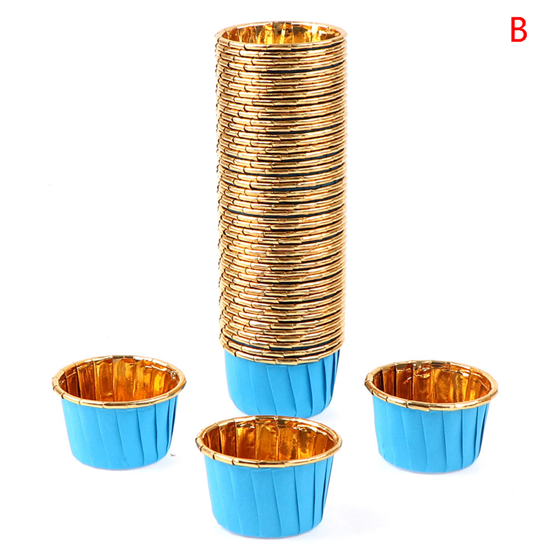 50 Stks/pak Cupcake Cupcake Liner Cakewikkels Bakvorm Bekerbak Cakevorm Papieren Bekers: Chocolade