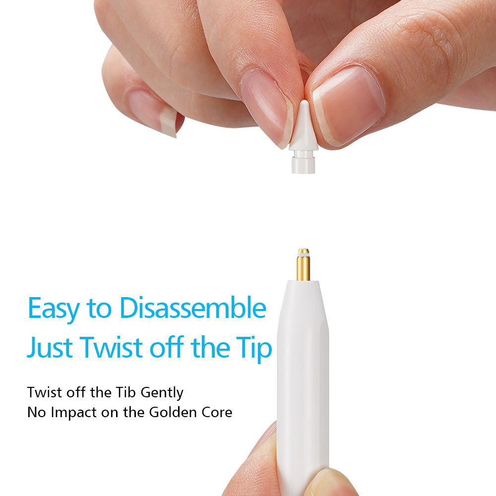 Pencil Tips For Apple Pencil 1st 2nd Generation 2B Soft Double-Layered &amp; HB Hard Replacement Tip For Apple Pencil Nib 애플펜슬