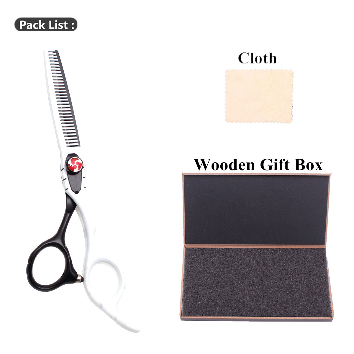 6.0 " 17.5cm gravyr logotyp vit färg frisörsalong gallringssax klippsax frisörsax set  c1019: C1019 bai  t 6h