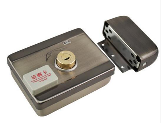 DC12V Electric rim lock for Metal Door Gate Electric Door Lock Opener 125KHZ RFID Card Lock Keyless Lock Electric Release