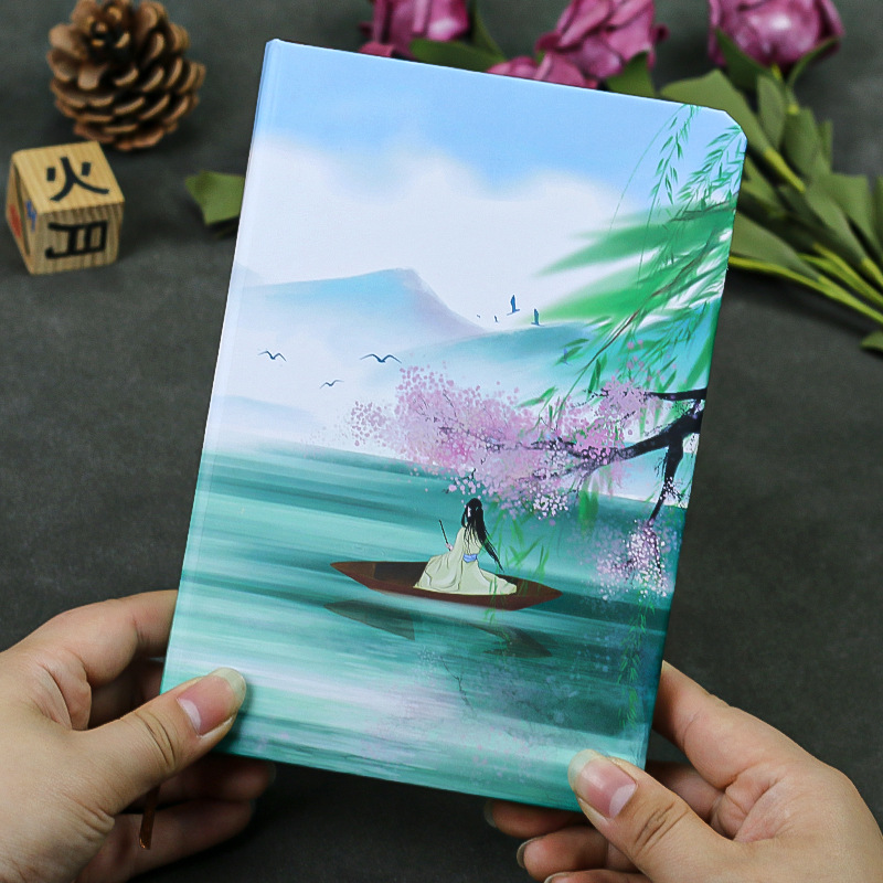 Antieke Artistieke Conceptie Retro Dagboek Hand Grootboek Schattige Kleine Verfrissende Student Notebook Volledige Kleur Pagina Notepad Notebook: D