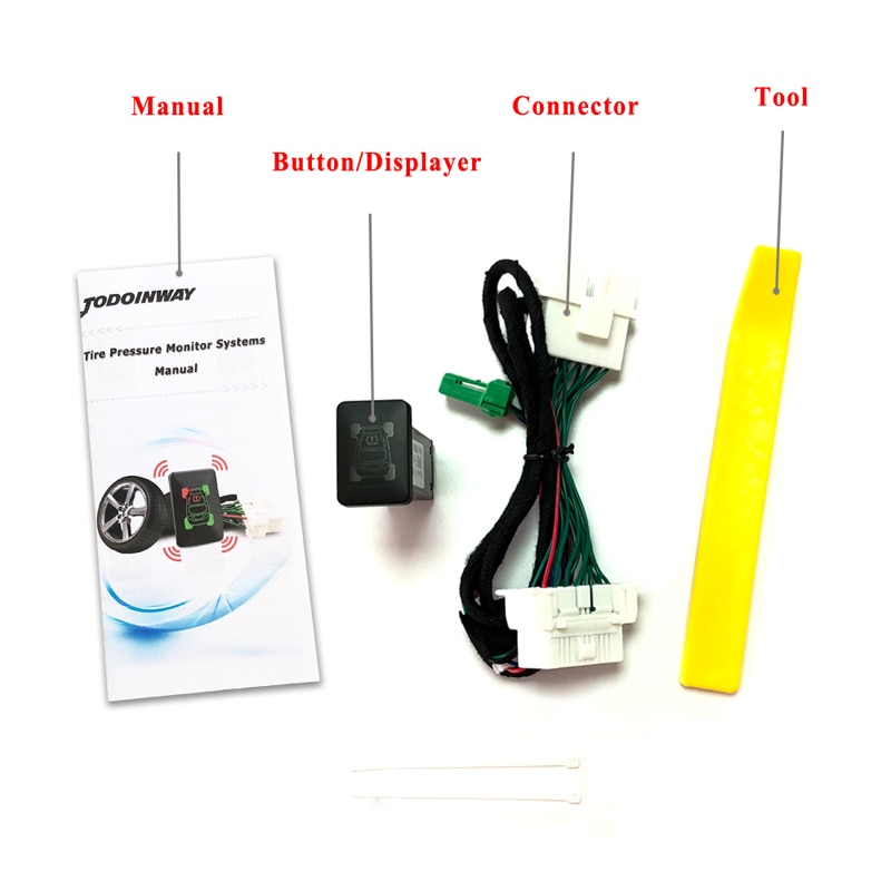 For Honda Fit Odyssey CR-V OBD TPMS Tire Pressure Security Monitoring System Monitor No Need Extra Sensor
