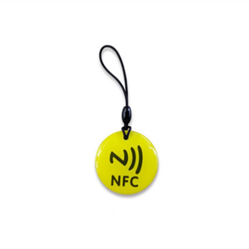 1pcs Waterproof 3 colors Crystal Epoxy NFC Tag Ntag213 for All NFC Phones: yellow