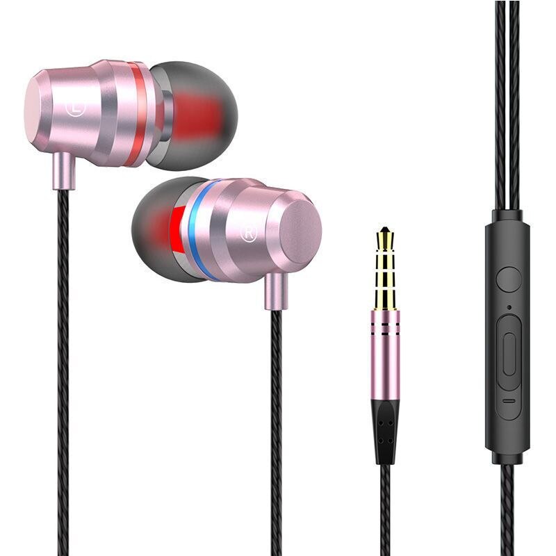 Brand Stereo Oortelefoon Voor Panasonic GD76 Oordopjes Headsets Met Microfoon Afstandsbediening Volumeregeling Oortelefoon: Roze