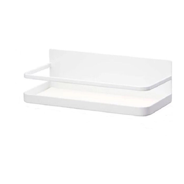 Stainless Steel Magnetic Shelf Strong and Durable for Refrigerator Spice Storage Kitchen Organizer Kitchen Seasoning Rack: A  White