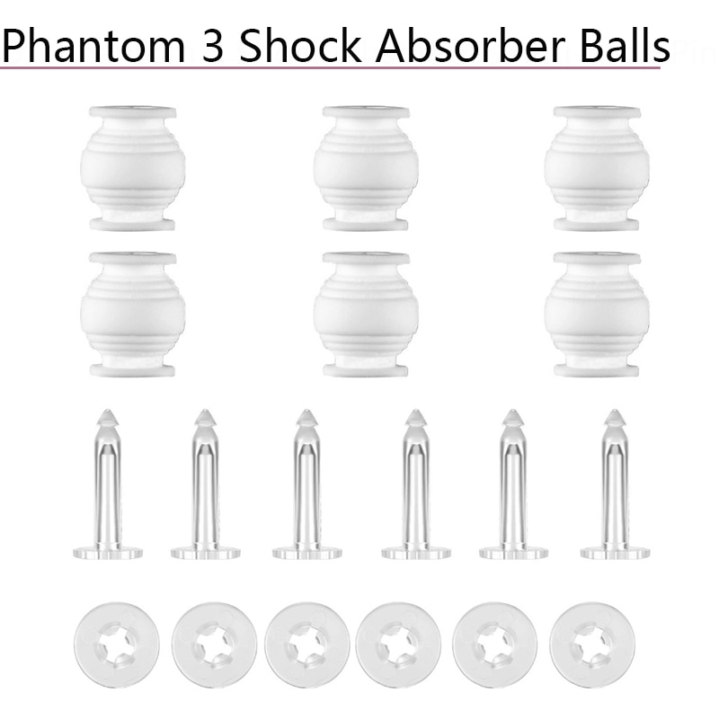 6 Packs Demping Bumper Rubber Ballen Anti Pins Kit Locker Voor Dji Phantom 3 Gimbal Camera Soft Silicone schokdemper Onderdelen