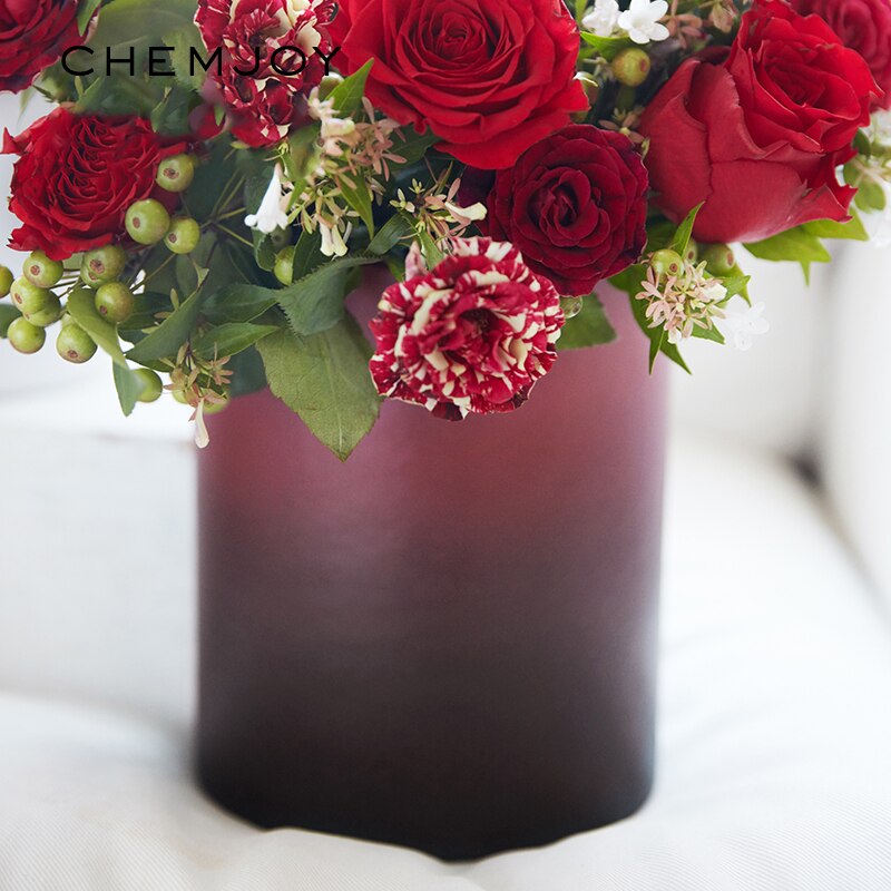 Sæt  of 2 gradient farve blomsteræske med låg kram bøtte buket rose boks bryllup gør det selv dekoration fest blomster emballage kasser