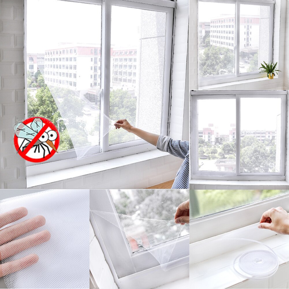 Window Insect Large Mosquito Fly Bug Mosquito Net Door Window Net Netting Mesh Screen Curtain Protector Flyscreen Insect DIY