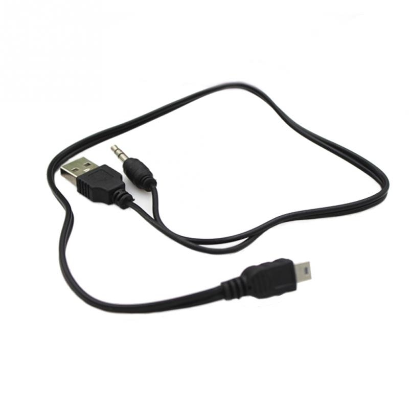 2 In 1 Usb Male Mini Usb 5 Pin + 3.5Mm Aux Kabel, aux En Charger 2 In 1 Kabel Voor Draagbare Speaker #2