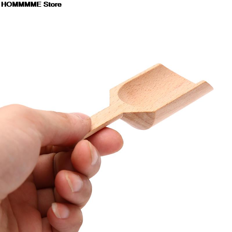 1pc mini træskeer badesaltske slikmel skeer køkkenredskaber 3 stile