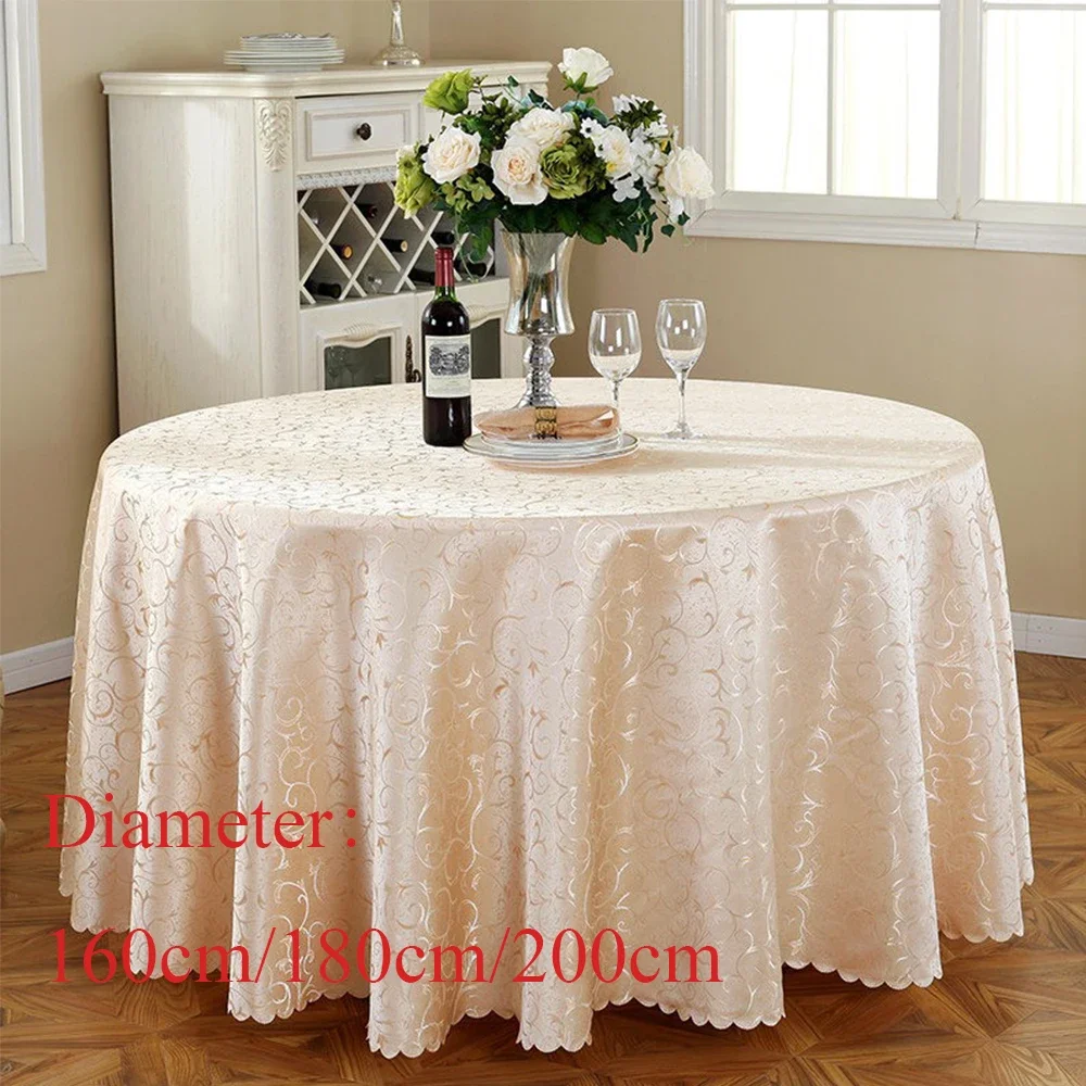 Nappe ronde vintage polyvalente, décoration de fête de mariage, couverture de table à manger à la maison, diamètre 160cm, 180cm, 200cm