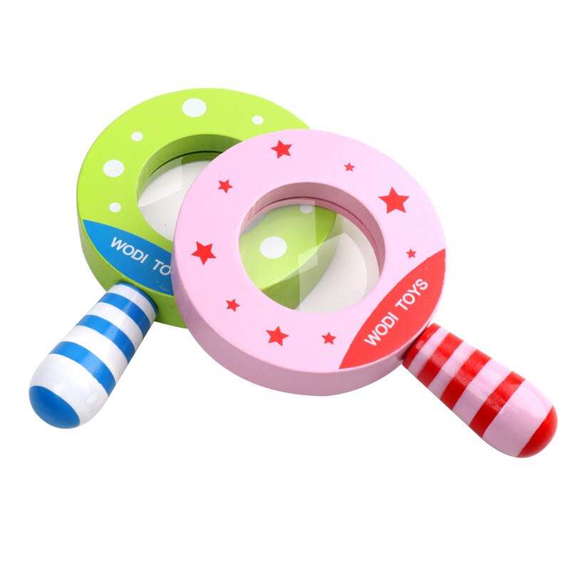 Baby Classic Toys Kaleidoscope Wood Cutely Magnifier Toy for Children Educational Learning Exploring Ability Developing Girl Boy