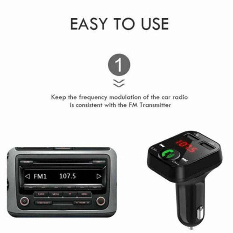 Handsfree Wireless Bluetooth FM Transmitter LCD MP3 USB MP3 Player FM Charger Player Modulator Auto F5E6