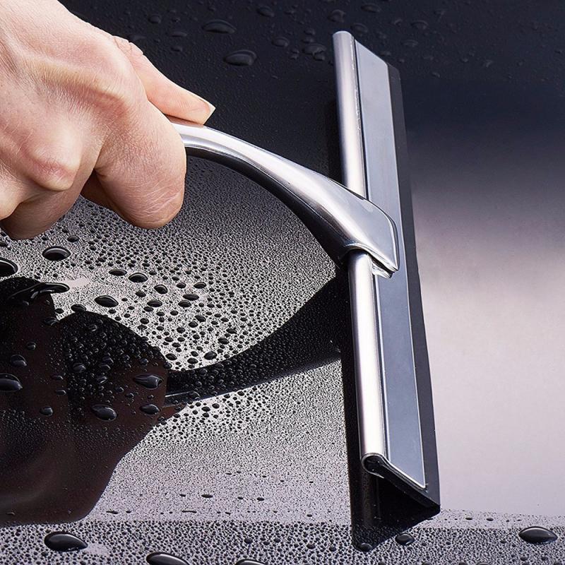 Stainless Steel Household Kitchen Window Cleaning Tool Window Glass Wiper With Hook Glass Cleaning Tools