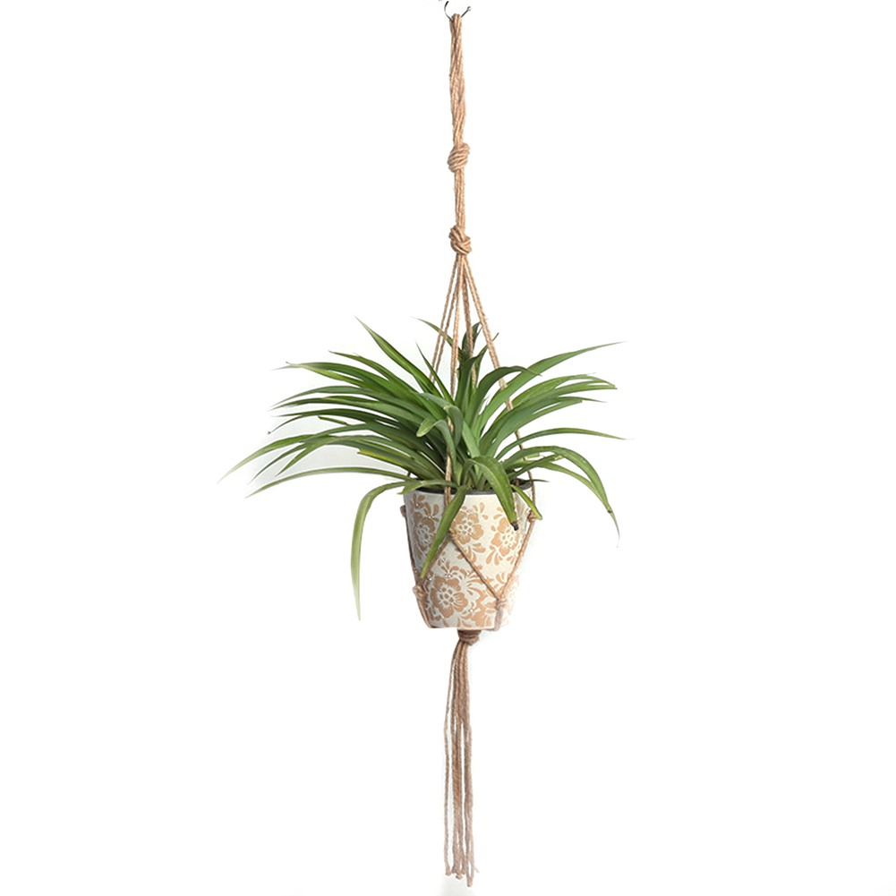 1 Pcs Handgemaakte Macrame Plant Hanger Bloempot Planter Hanger Muur Decoratie Binnenplaats Tuin Opknoping Planter Opknoping Mand