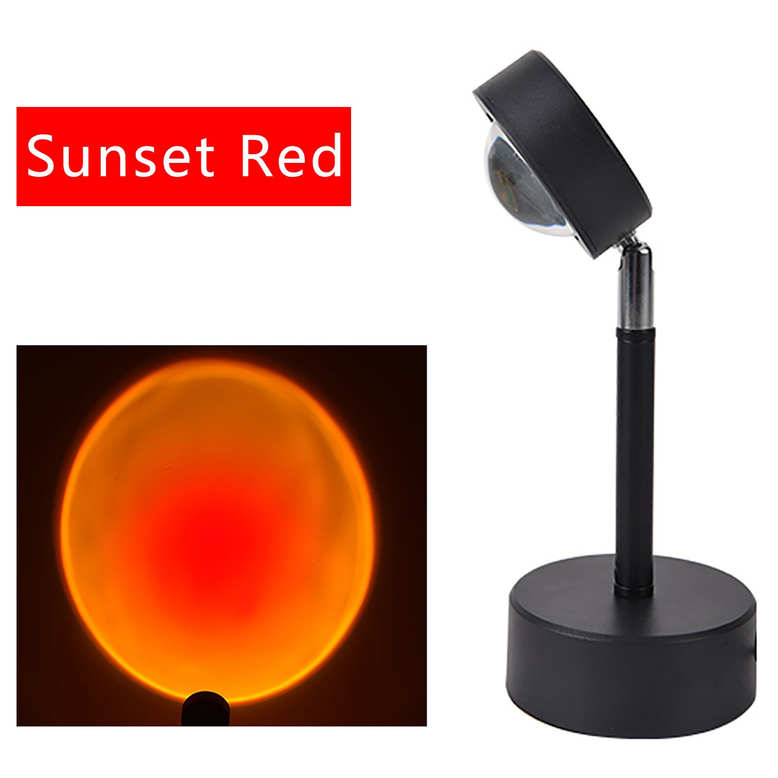 Usb Rainbow Sunset Red Projector Led Night Light Sun Projection Desk Lamp For Bedroom Bar Coffee Store Wall Decoration Lighting: D