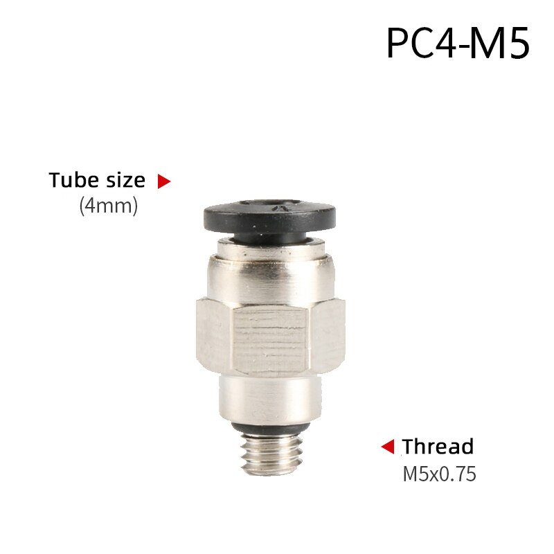 1PCS Pneumatic Quick Connector PC 4MM-12mm Hose Tube Air Fitting 1/4" 1/8" 3/8" 1/2"BSPT Male Thread Pipe Coupler: PC4-M5