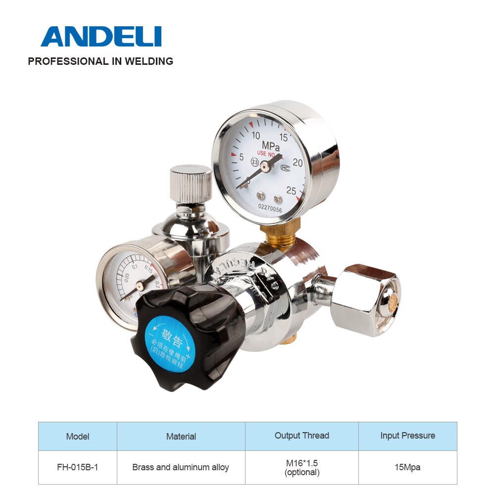 ANDELI Welding Gas Meter Argon Pressure Flow Regulator for TIG Welding machine Argon pressure reducer