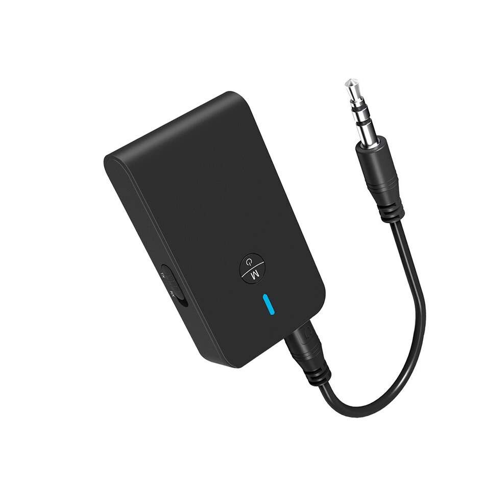 Aptx lav latens 5.0 bluetooth sender mottaker 2 in 1 lyd trådløs adapter for bil tv pc høyttaler hodetelefon 3.5mm aux jack: Default Title