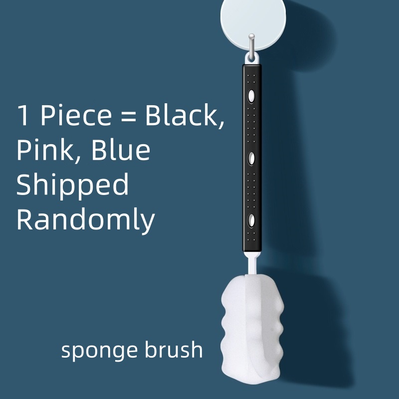 Nettoyeur de brosse en éponge pour bouteille de 16 pouces de Long, 2 pièces, pour bière, puits de Sport, Thermos, verre et bouteilles de Sport à col Long et étroit, flacons sous vide: Bleu