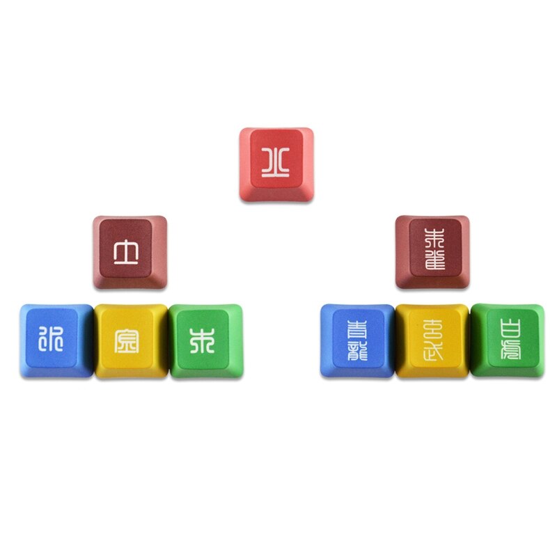 Oem wasd-richtungstastenkappen aus pbt-farbstoffsublimation für mechanische tastaturen (9 tasten): Schwarz