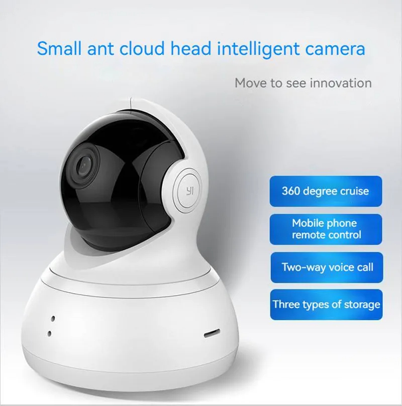 Caméra YI Dôme 1080p HD CCTV IP 360 ° Détection Wifi Vision nocturne sans fil IR système de surveillance de sécurité Audio bidirectionnel