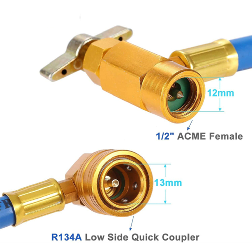 Universell R134a Slange Freon Fyllingsverktøy R22 R134a Kjølemiddel Manometer for Bil