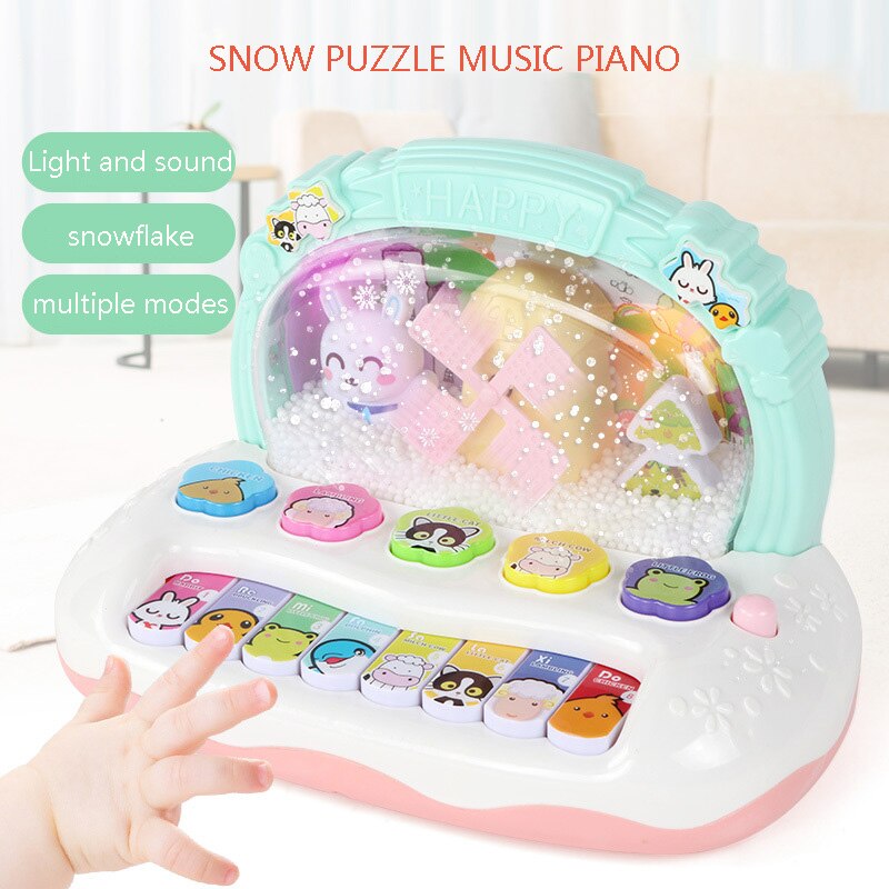 Kids Mutilfunctional Muziekinstrument Baby Flash & Game & Muziek Piano Developmental Muziek Vroege Educatief Speelgoed voor Kinderen