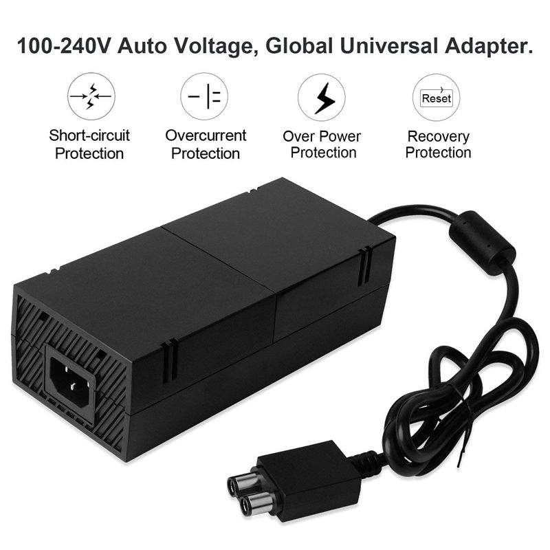 220W For Xbox One Power Supply, AC Adapter Replacement Charger with Cable for Xbox 1, For Xbox One Power Brick Advanced Quiete