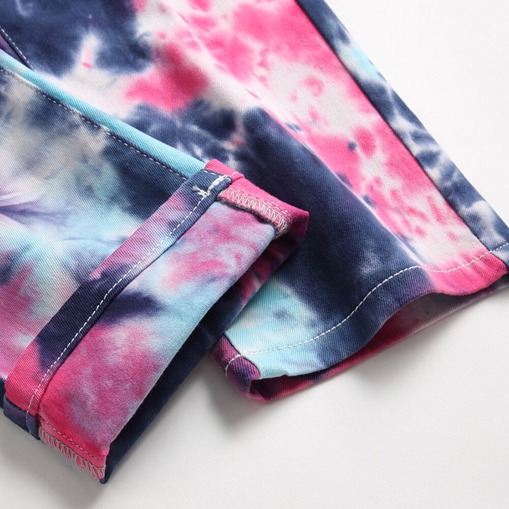 Jeans imprimés pour hommes, pantalon en Denim, Slim, droit, extensible, peint, Y2K