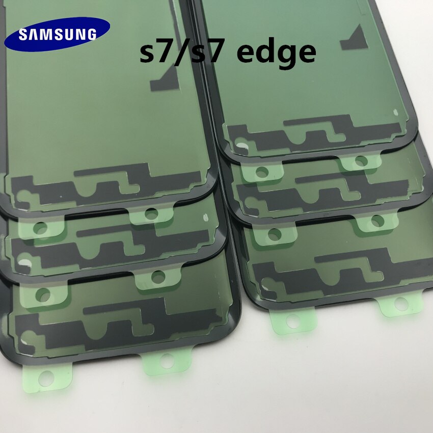 Samsung Galaxy S7 G930 S7 edge G935 cubierta trasera de la batería carcasa de la puerta + oído de la Cámara de cristal lente MARCO DE REPUESTO piezas de reparación