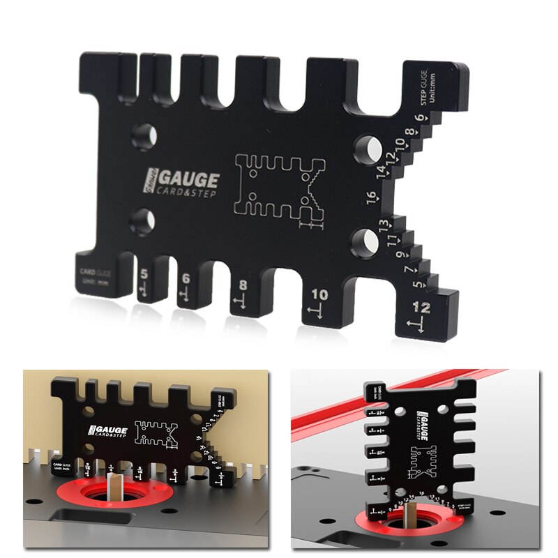 Woodworking Tenon Gauge Caliper Height Gauge Metric/Inch Tenon Cutter For Saw Router Table Machine DIY Carpentry Measuring Tools