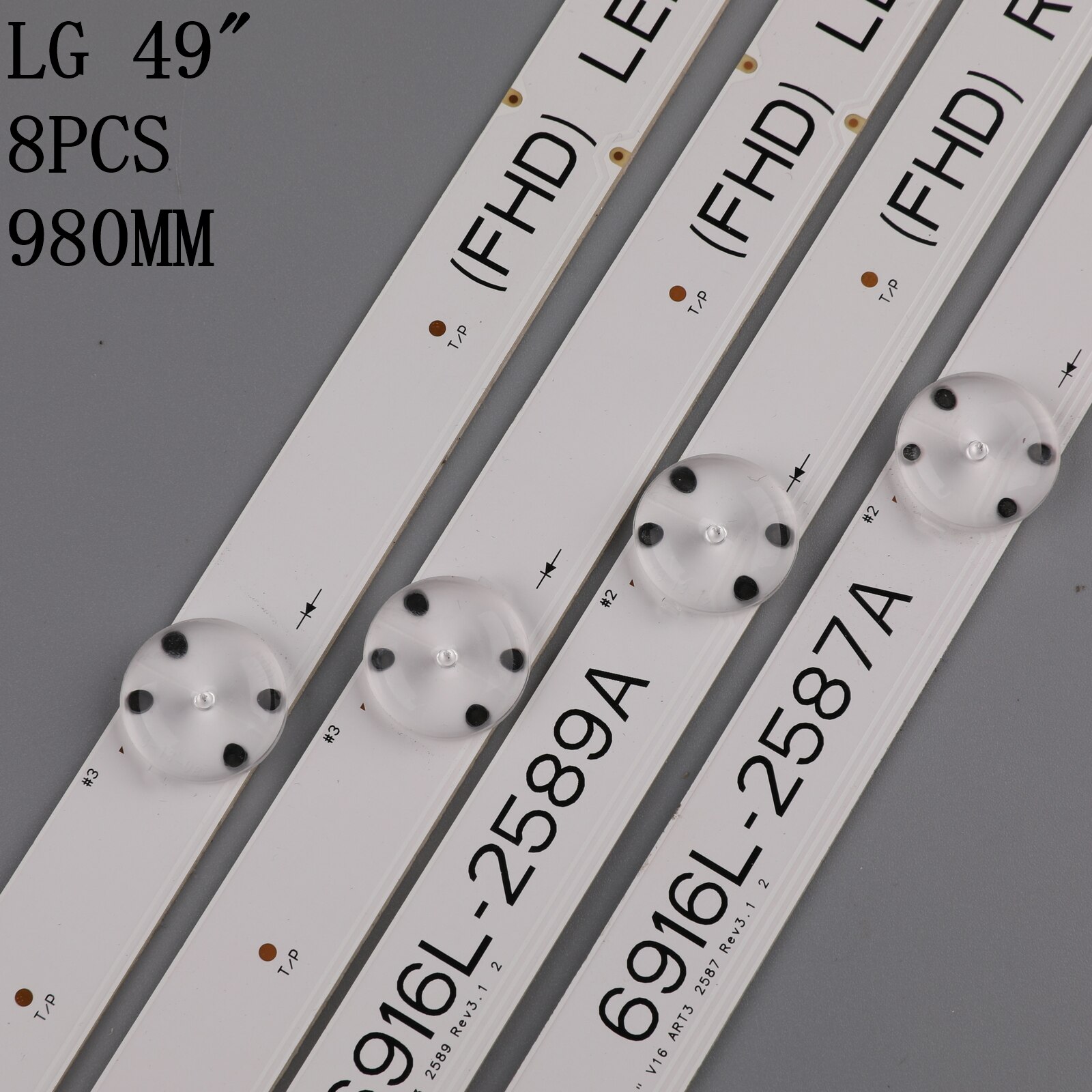 TV LED Array Bars For LG 49LH615V 49LH630V 49LH615V-ZE 49LH630V-ZJ 49LH6420-NE LED Backlight Strips Matrix LED Lamps Lens Bands