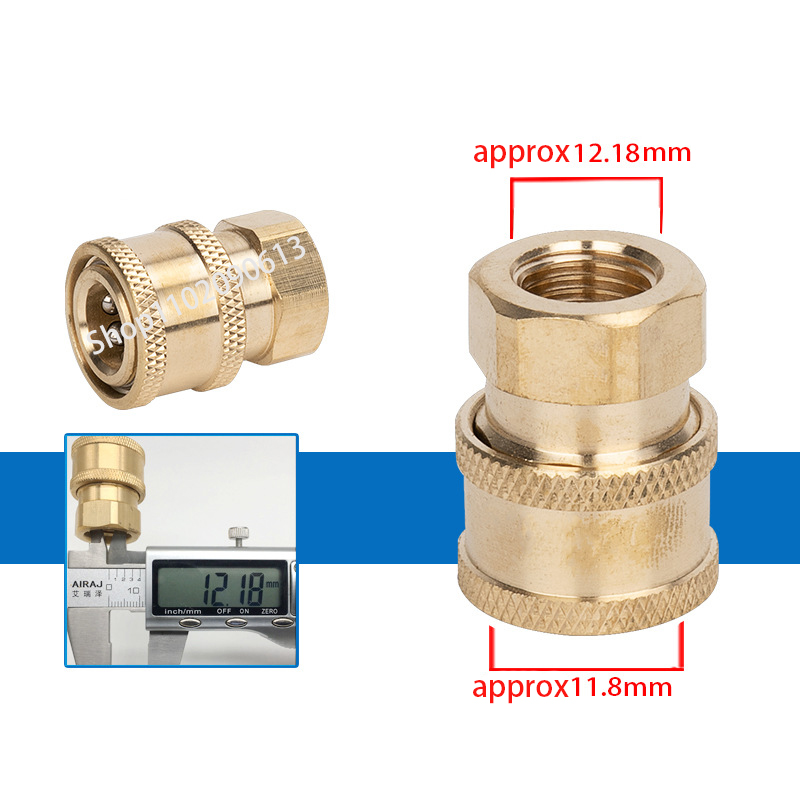 High Pressure Washer Adapter 1/4" Quick Connector Quick Release Fitting Power Washer Fast Connection Quick Coupler 1/4 inch: WHITE