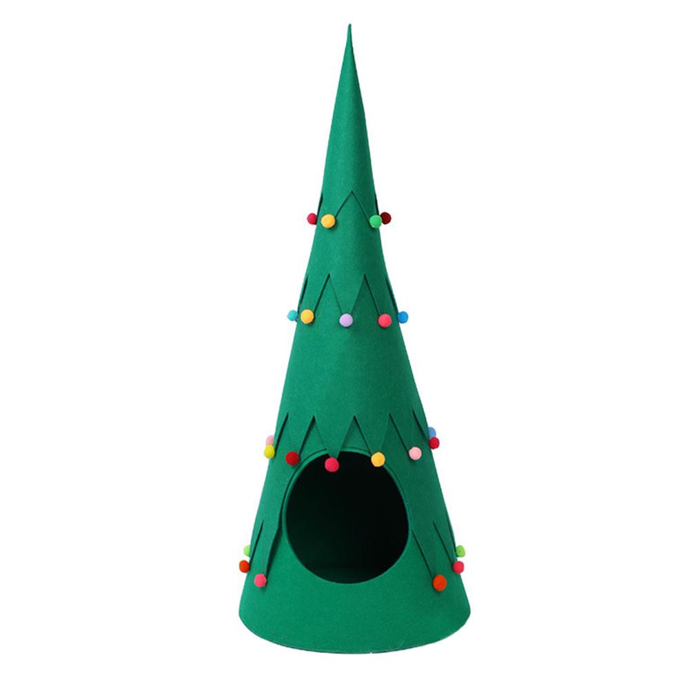 Huisdier Kat Hond Huis Kerstboom Vorm Kat Nest Warm Slapen Bed Huisdier Teepee Voor Home Decor: Default Title