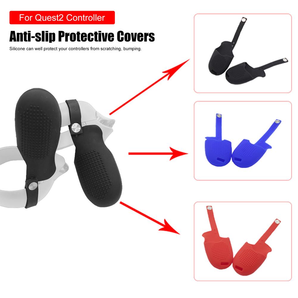VR Accessories For Oculus Quest 2 VR Controller Silicone Cover Protective Sleeve Skin Handle Grip Covers For Oculus Quest2