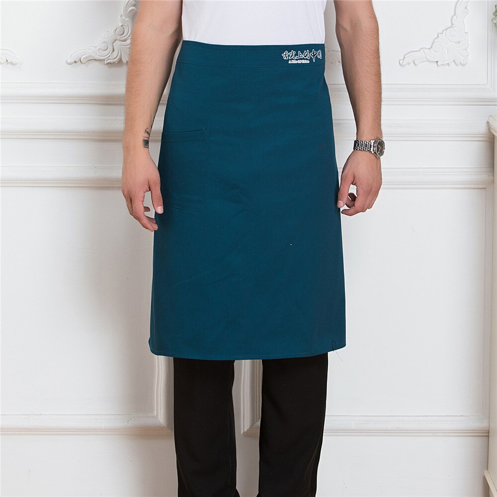 Chinese Style Restaurant Kitchen Waiter Chef Cooking Half Aprons Unisex Canteen Cuisine Workwear Uniforms Apron