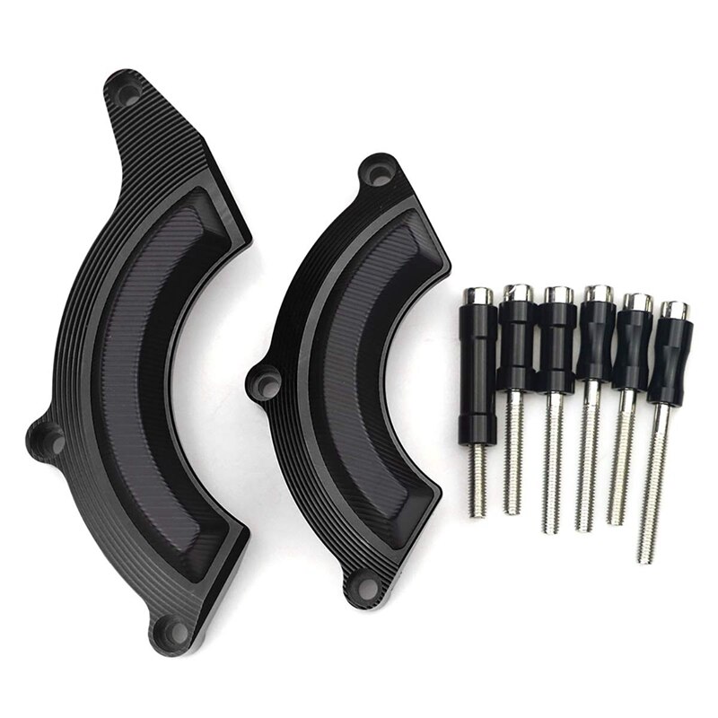Motorcycle Engine Guard Left Right Engine Cover Crash Protector Pads For Kawasaki Z900 (Black)