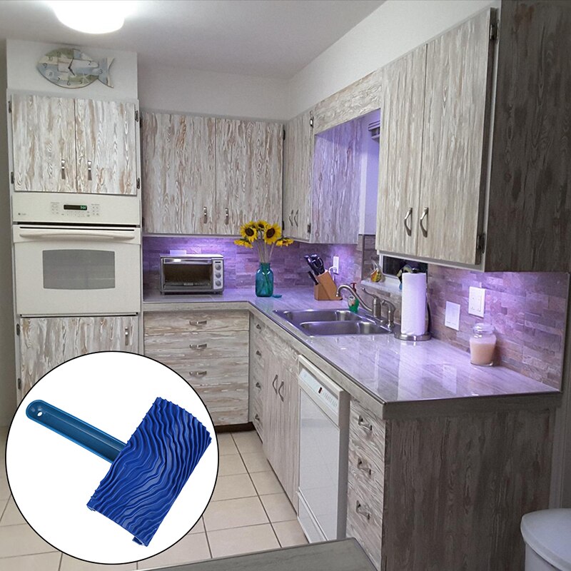 Rubber Blue Graining Painting tool Wood Graining Pattern Wall Painting DIY Tool For Wall Decoration