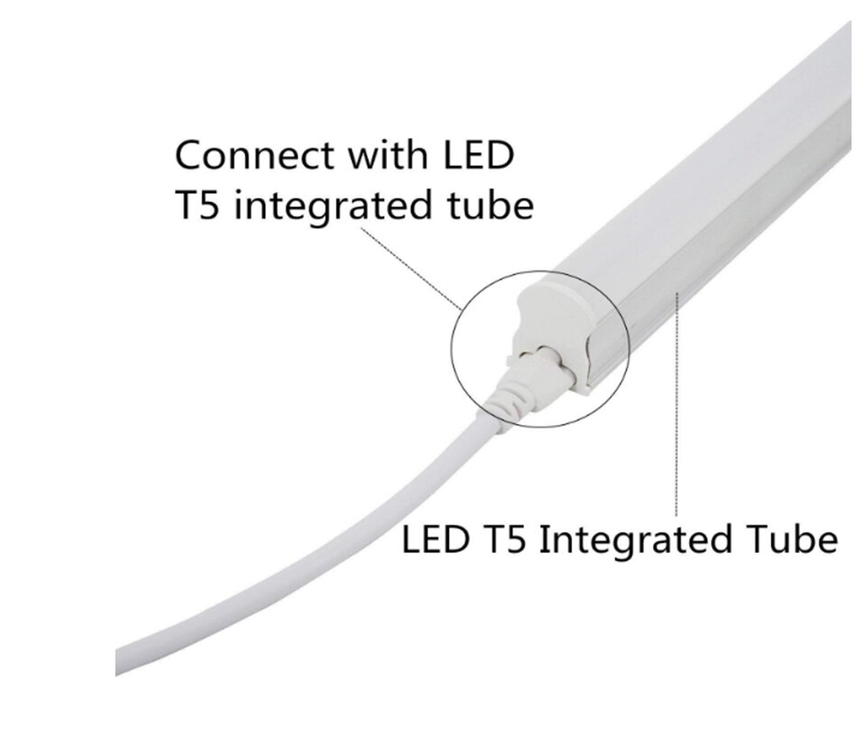 1FT-5FT T5 T8 Double End 3Pin LED Tube Connector Cable Wire, T5 T8 Extension Cord For Integrated LED Fluorescent Tube Light Bulb