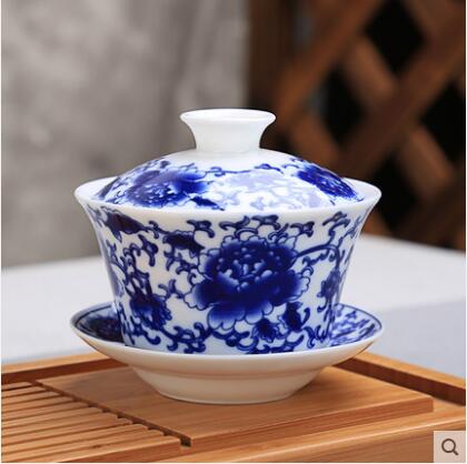 240ml céramique porcelaine Gaiwan de bonne augure longévité bol à thé avec couvercle soucoupe Kit pour de mariage bureau théière bouilloire: 08
