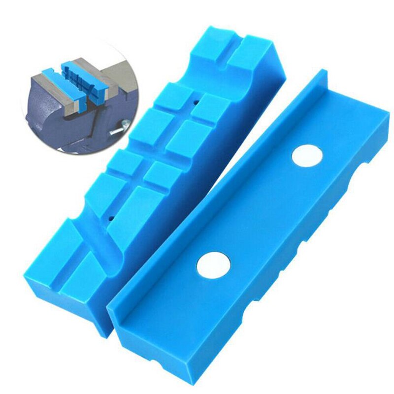2Pcs Jaw Pad Multi-groove Mill Cutter Vise Holder Grips Magnetic Bench Vise Accessories