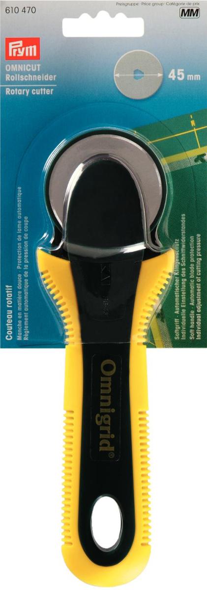 PRYM 611868 Stitch Markers Plastic 611978,Bobbin ring 610355,Tweezers with magnifying glass 610470	Rotary cutter omnicut 45mm: 610470