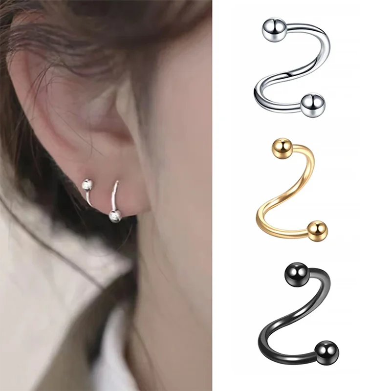 Rustfritt stål nesering piercing hestesko spike septum piercing leppe tragus helix piercing kroppspiercing ring hip hop "s"