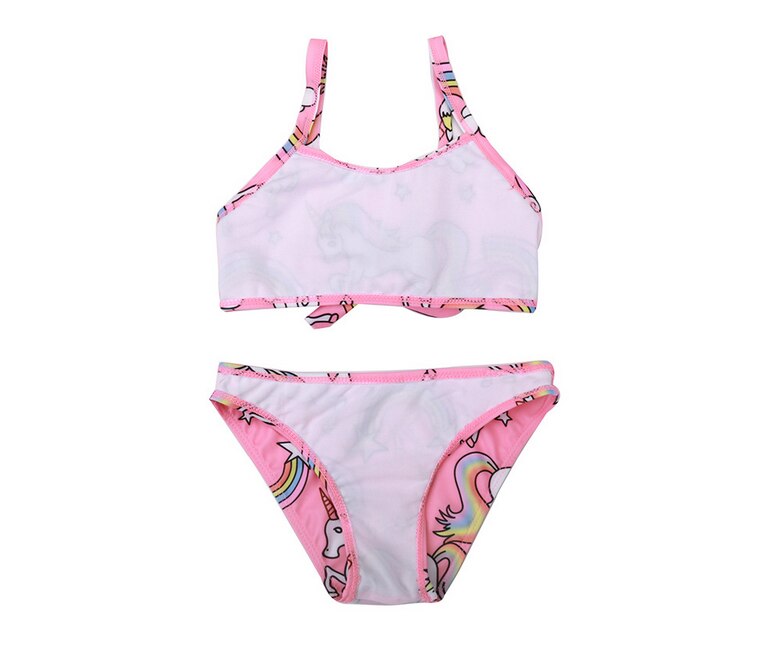 Meisjes Badpak Split 3-8years Meisjes Badmode Eenhoorn Twee Stuk Kinderen Badmode Regenboog Bikini Set Leuke TB052