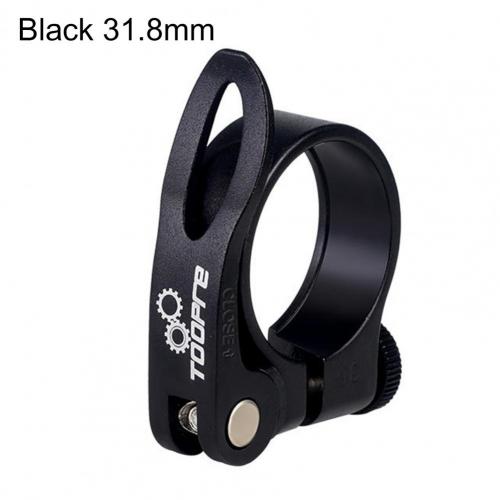 1 Set Stevige Fiets Zadelbuisklem Cnc Proces Snelsluiting Mountainbike Zadelbuisklem Aluminium Fiets onderdelen: Black 31.8mm