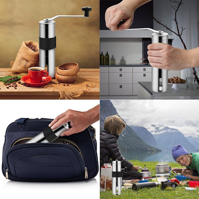 Stainless Steel 304 Manual Coffee Bean Grinder Mill Hand Grinder Kitchen Tool